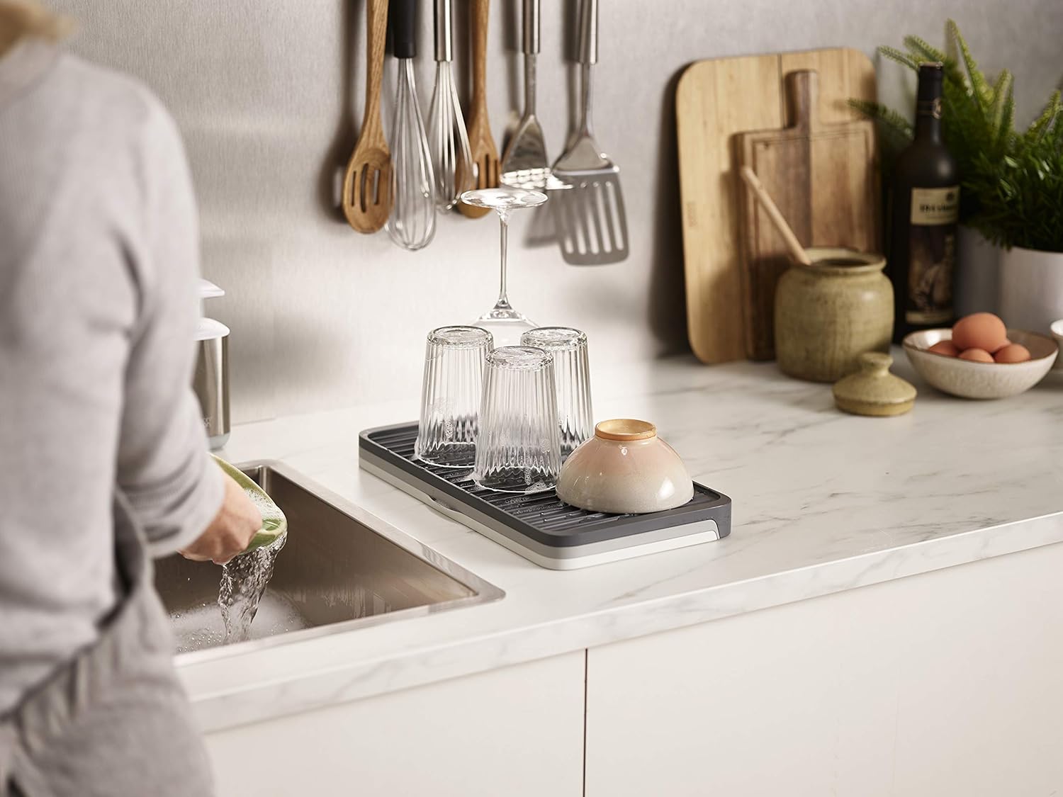 Joseph Joseph Plastic 85178 Tier Expandable Draining Mat, Gray, UK 2 for Storage : Everything Else