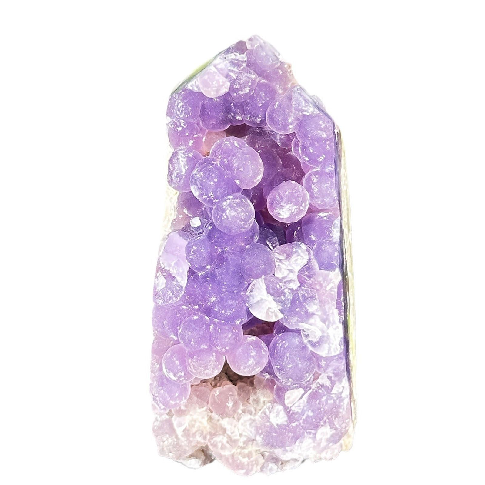 AGSHYWFT Natural Grape Agate Geode Crystal Wand