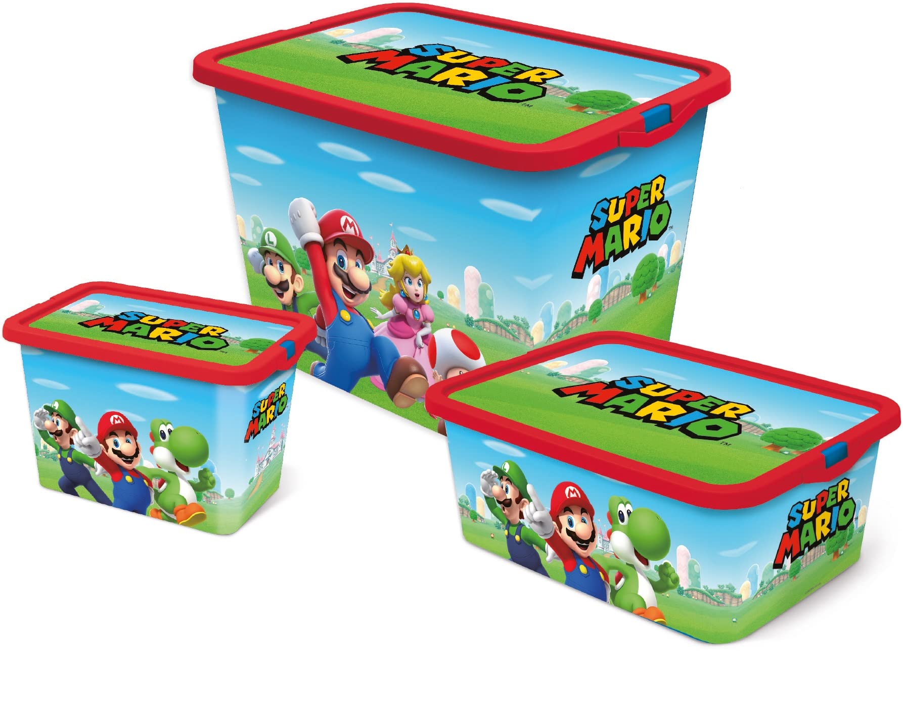 Stor Set Of 3 Super Mario Storage Box's