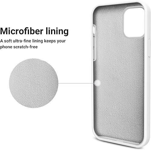 Miniatura 6 de OTOFLY - Funda protectora compatible con iPhone 12 Pro Max de 6.7" (2020), serie sedosa y suave al tacto, goma de silicona líquida suave prémium,