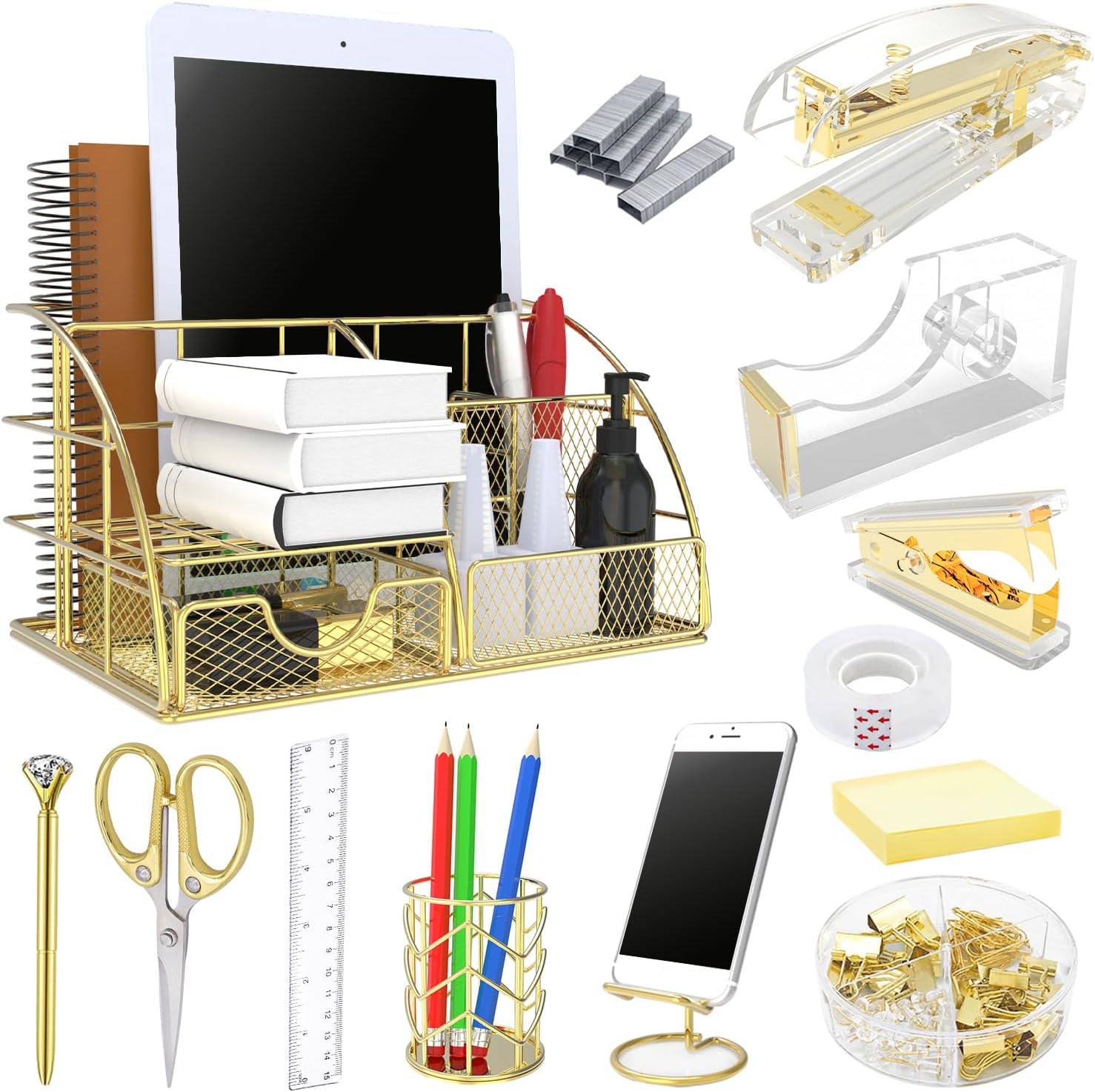 Elevate Your Workspace: A Review of the 13PCS Gold Office Desk Organizer Set