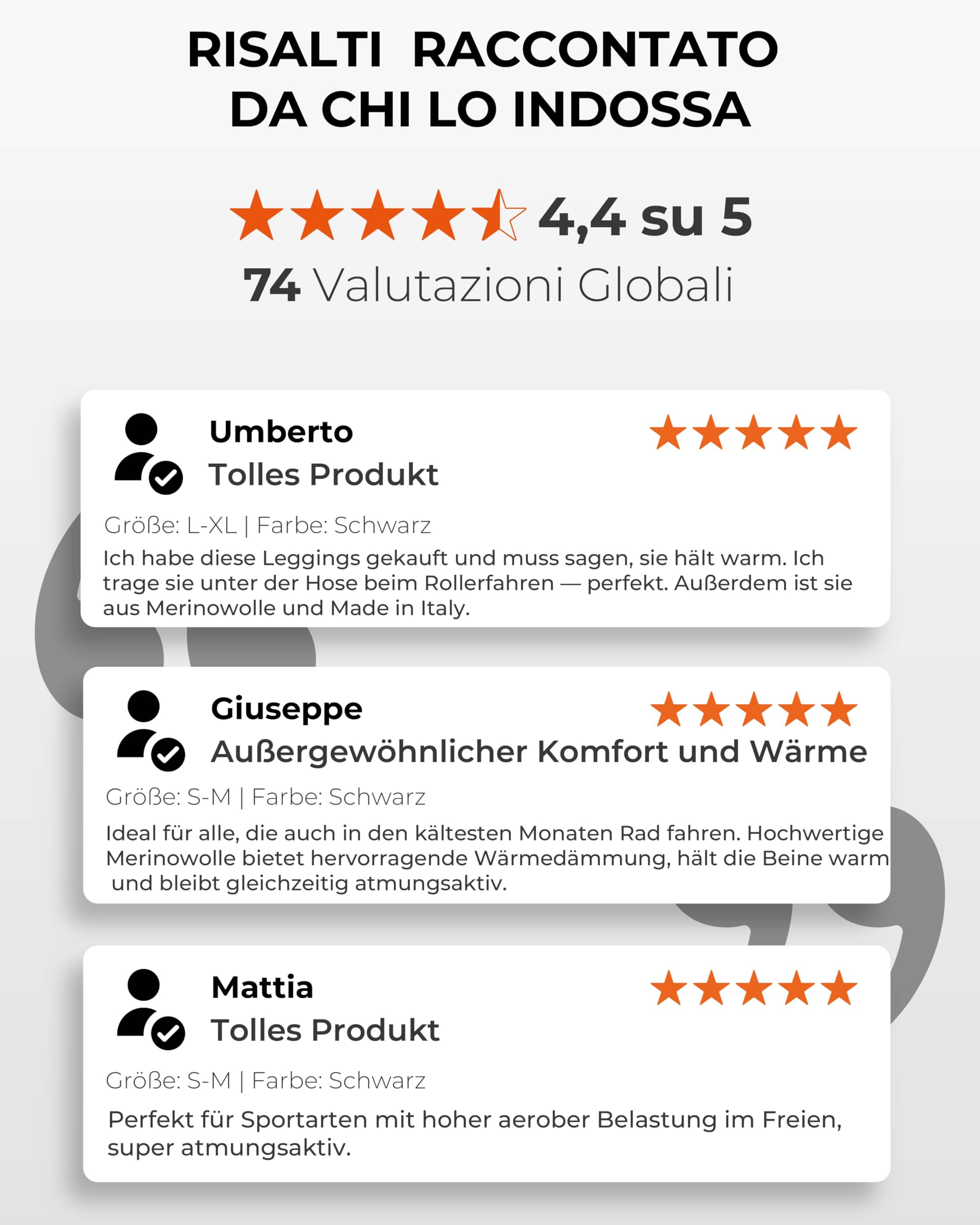 Risalti Thermostrumpfhose für Herren, Merino Tech – Thermohose für Herren, Kompressionshose aus Merinowolle, Herren-Strumpfhose, Thermo-Unterwäsche für Herren, Winter, nahtlos, hergestellt in Italien