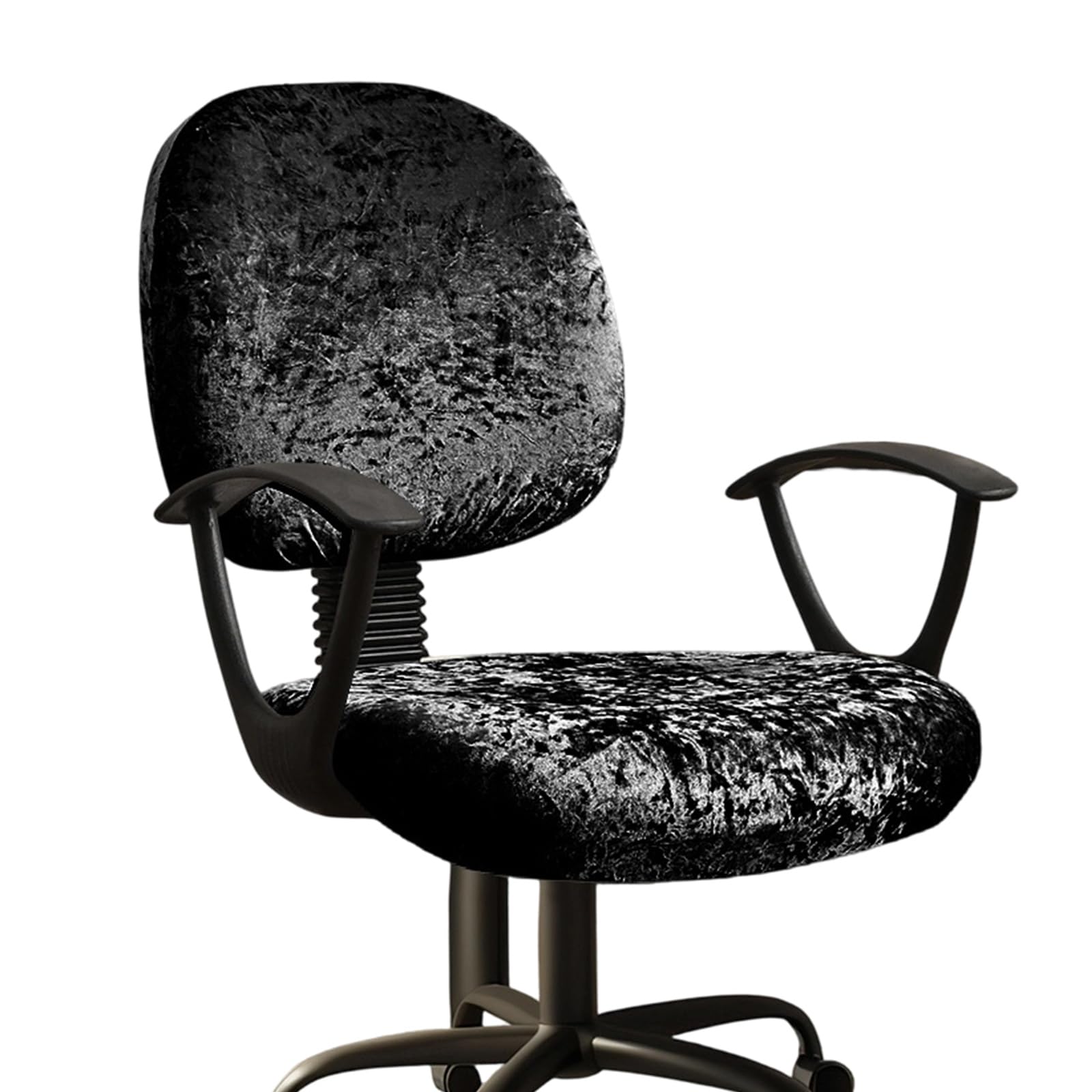 Buxuaaaa Stretchable Velvets Touch Seat Cover Fabric Quick Setups Fit Most Chairs Multiple Color Polyester Slipcovers for Chair