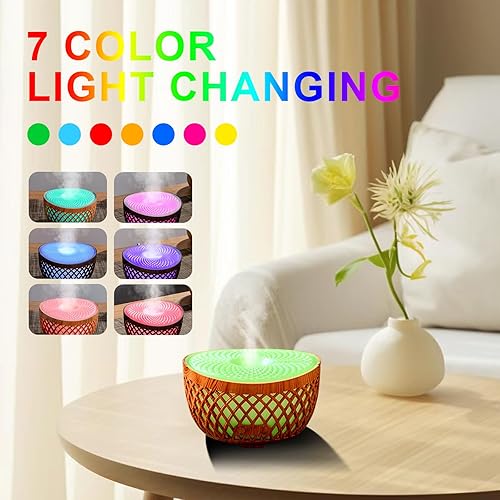 Miniatura 4 de Difusor de aceite esencial de aromaterapia, humidificador ultrasónico de aceite aromático para habitaciones grandes, difusores para el hogar