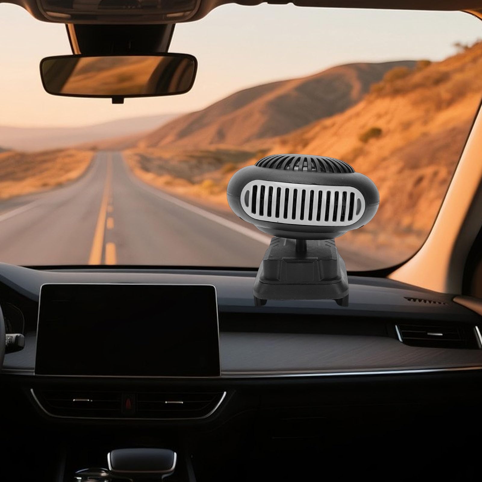 Fockety Calentador de Espacio Portátil con Batería, Descongelador de Ventana de Coche Recargable de 170 W con ángulo Ajustable, Calentador de Espacio Inalámbrico para Coches, Oficina