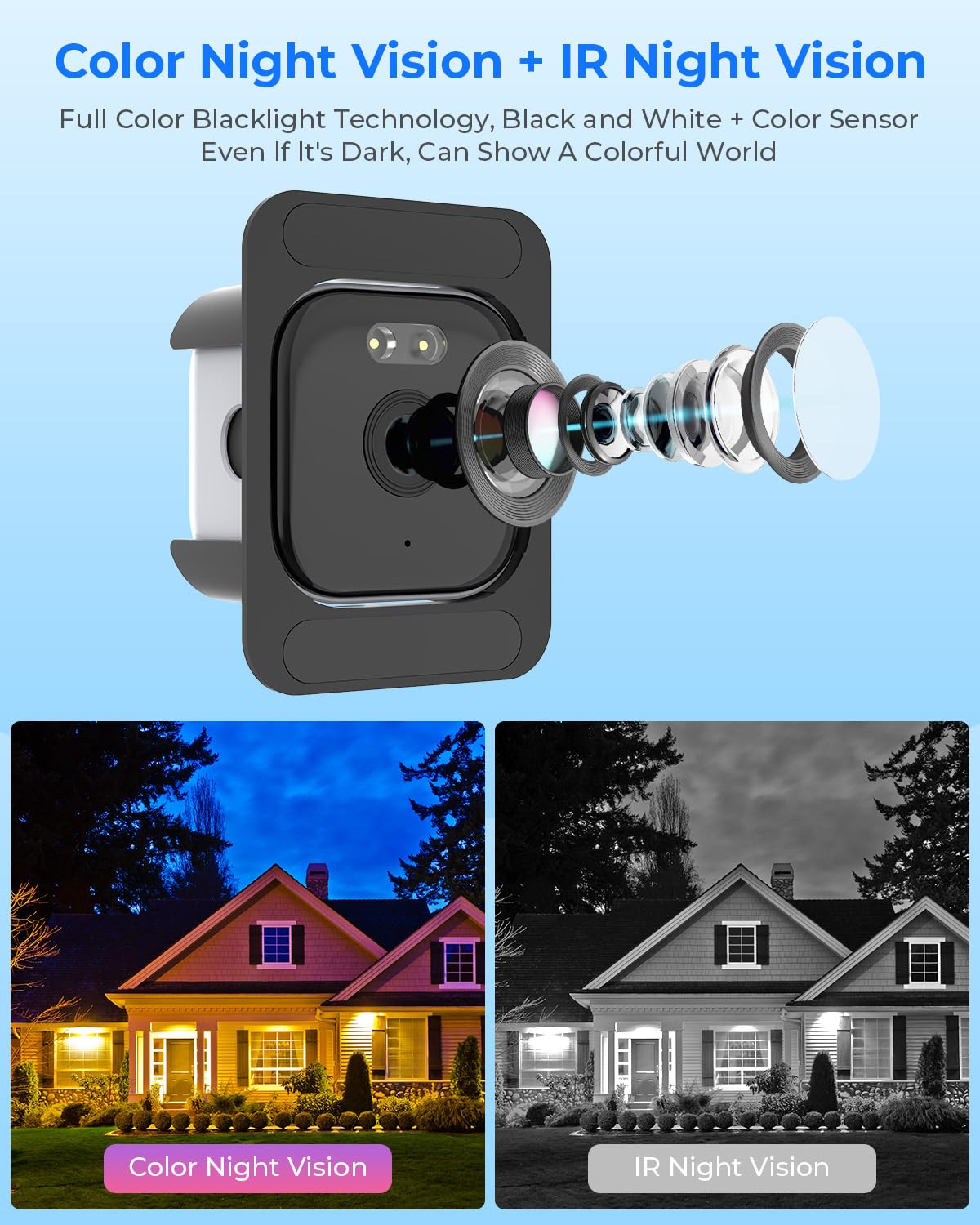 Apexxus Window Camera 3MP 2K - Indoor Security Camera for Looking Outside, 2.4GHz & 5GHz WiFi Window Security Camera,ChroMax AI Color Night Vision,24/7 Recording,Motion Detection(1 pack) — view 5