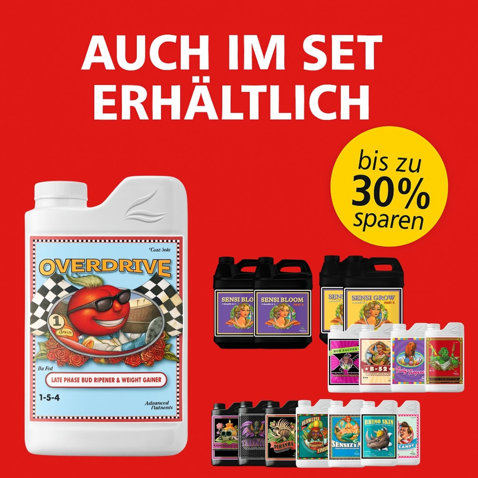 Weedness Advanced Nutrients Overdrive 5 Liter - NPK Dünger Grow Anbau Indoor Erde Flüssigdünger Organischer Bio