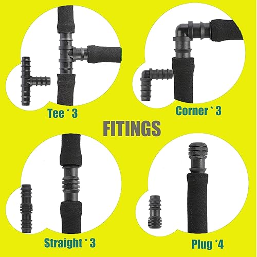 Miniatura 3 de Cuckoo Manguera de remojo de 50 pies con manguera de remojo de 12 pulgada de diámetro con manguera de goma resistente para riego. Ahorra un 70% de