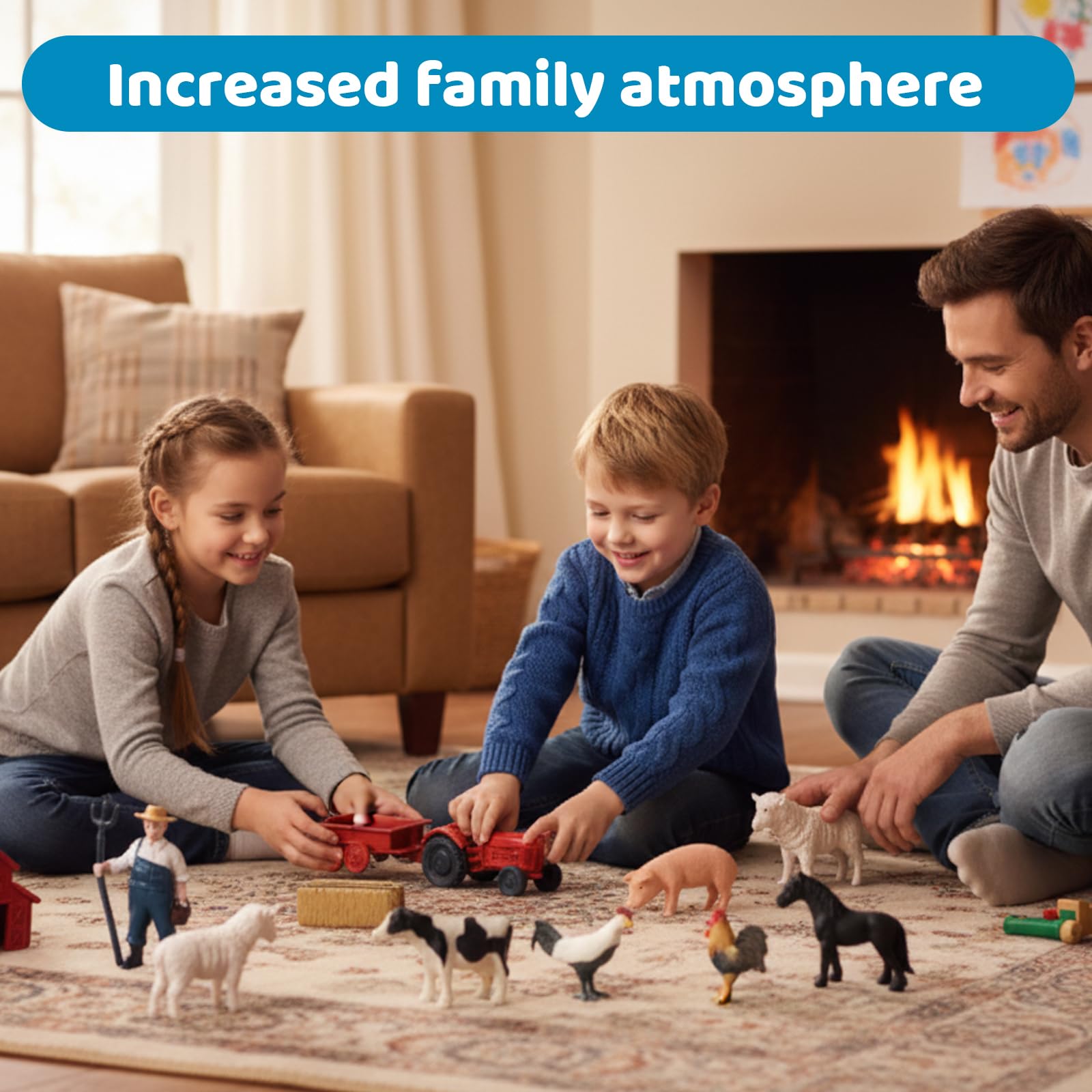 SrgPui Farm Animals for 2 Year Olds, 10-Piece Farm Set including Realistic Animal Figures - Image 4