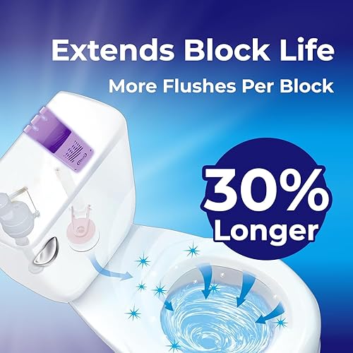 Miniatura 4 de Soporte para tableta de tanque de inodoro con 2 tabletas azules para inodoro, soporte para tableta de 8.97 x 3.22 x 2.25 pulgadas, evita atascos y