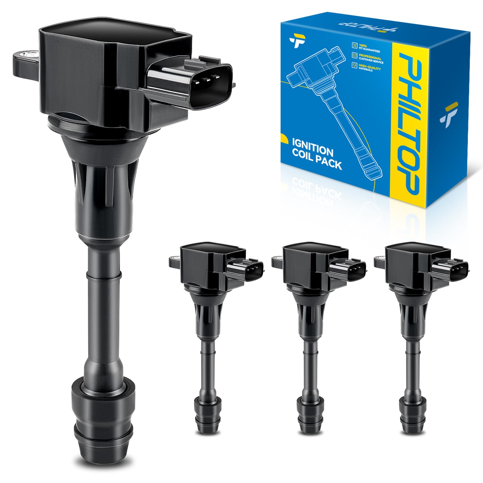 PHILTOP UF350 Ignition Coil Pack Fit for 2002-2006 Altima/Sentra 2.5L