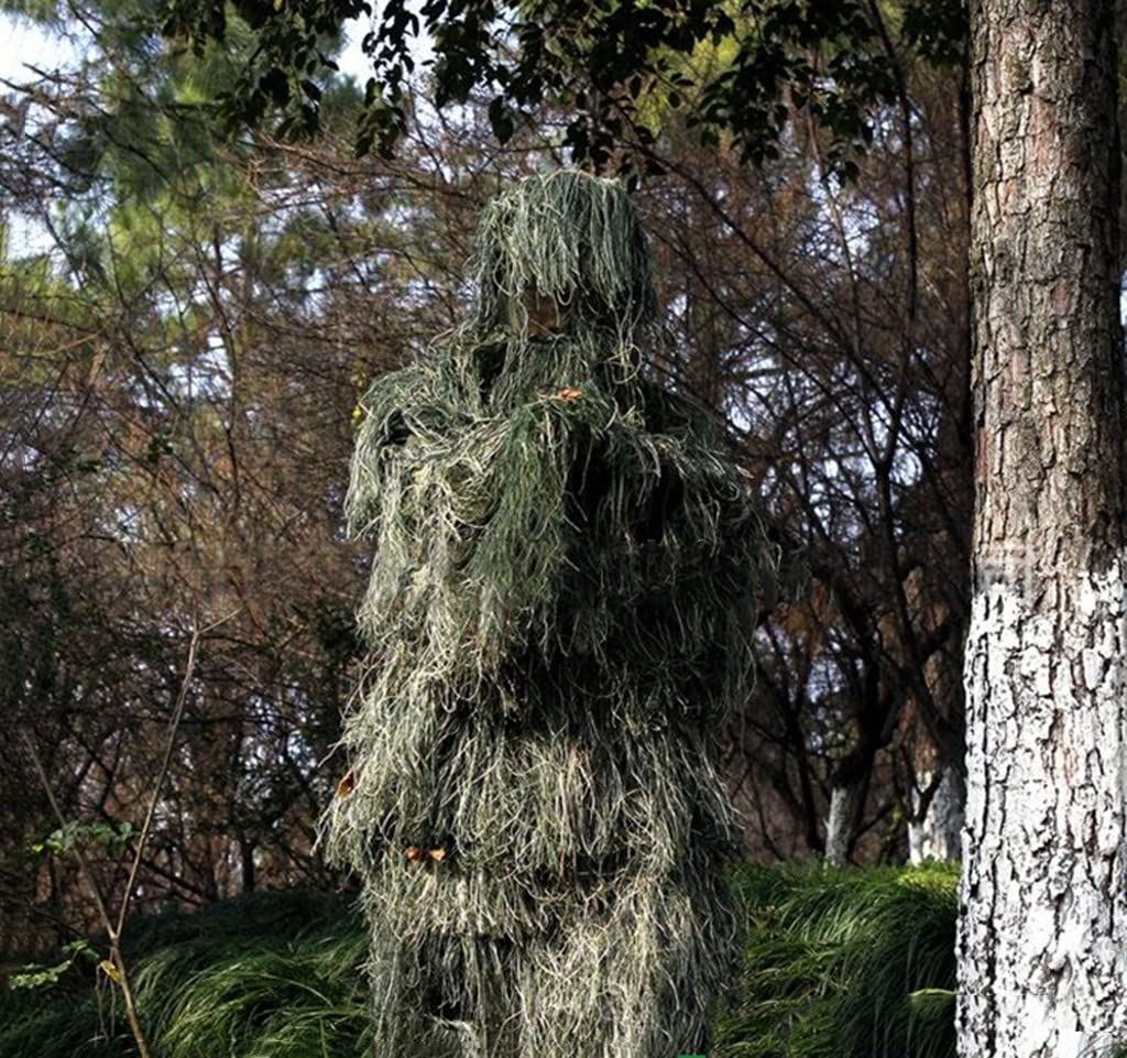 Wald Ghillie Suit, Ghillie Tarnanzug, Woodland Camouflage Suit für Jagd Verdeckt für Militär, Paintball, Airsoft, Wildlife-Fotografie