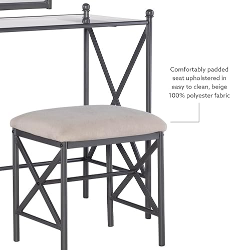 Miniatura 3 de Linon - 57752MTL-01-KD-U Mission Hills Juego de Vanidad, 31" x 32" x 18", Metal