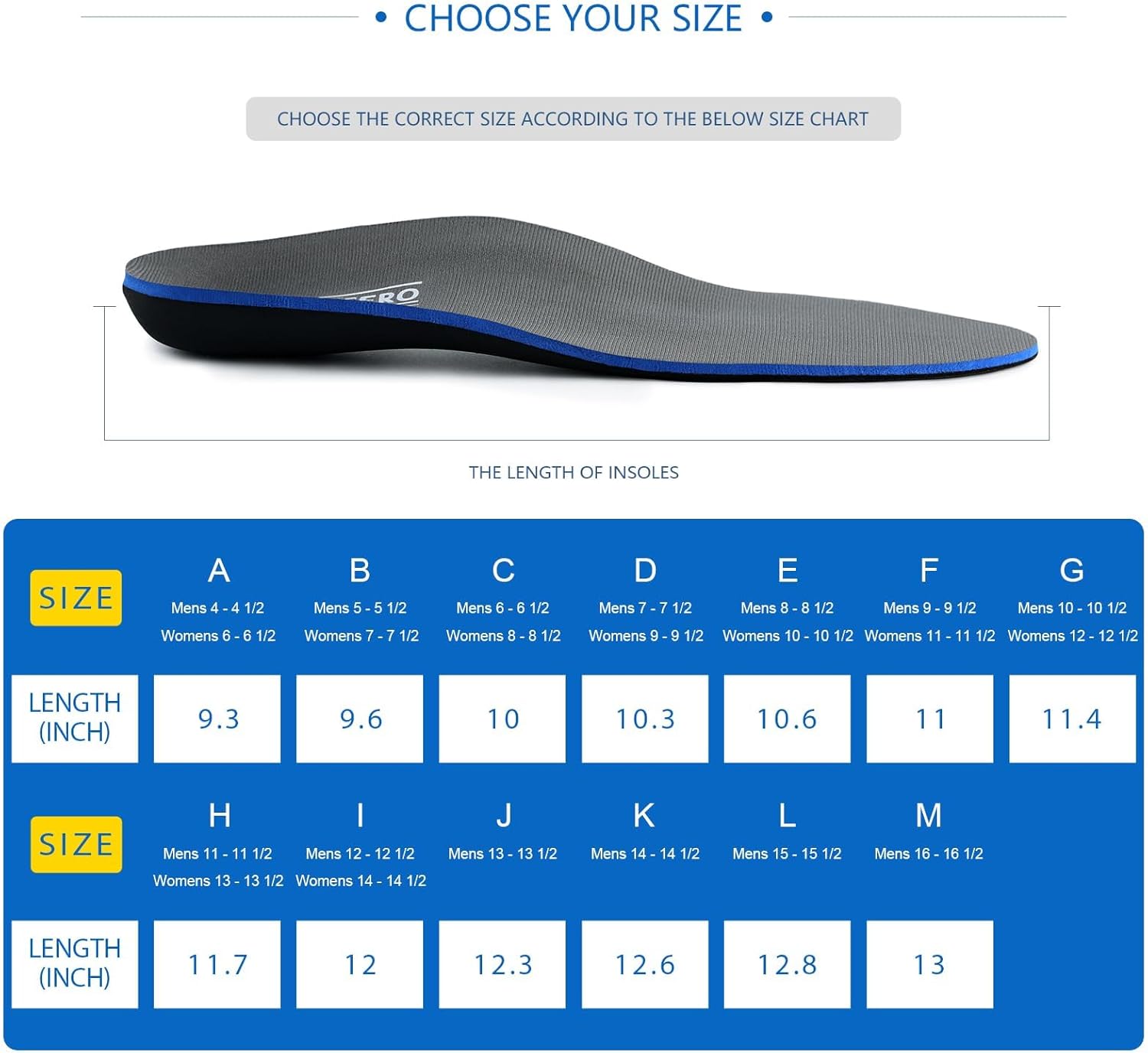 Plantar Fasciitis Feet Insoles Arch Supports Orthotics Inserts Relieve Flat Feet, High Arch (Mens 10-10 1/2 | Womens 12-12 1/2) - Image 6