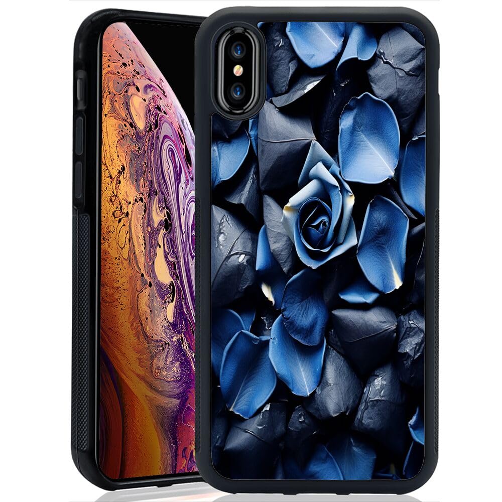 KOLHUBI Cellphone Case for iPhone Xs Max Rose Designer Art192 TPU Material Safe and Waterproof Wireless Charging for iPhone Xs Max