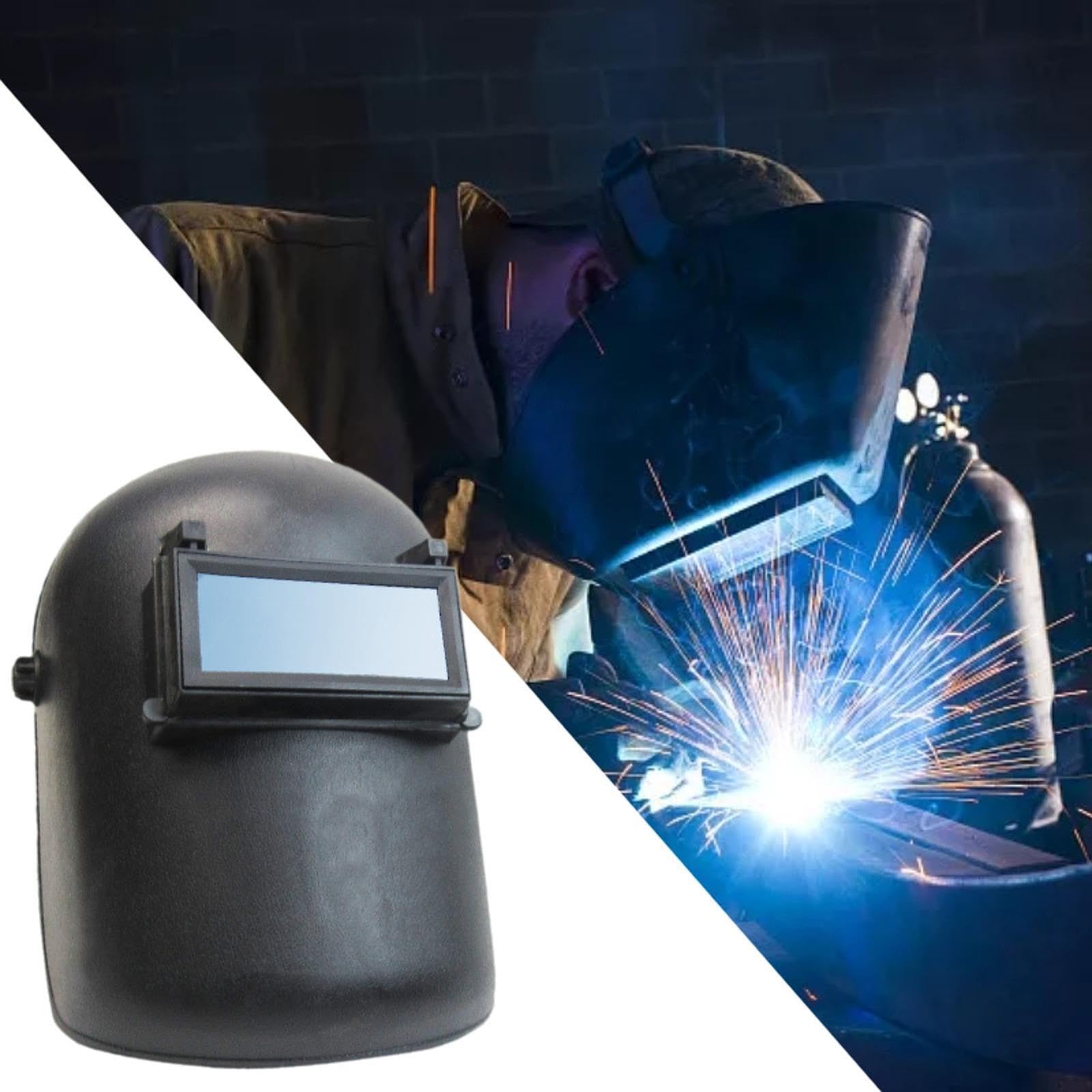 Schweißhelm, Schweißermaske, Haube mit verstellbarem Band, Schutzabdeckung, Kopfbedeckung für Arbeit, Reparatur, Zuhause, Garage