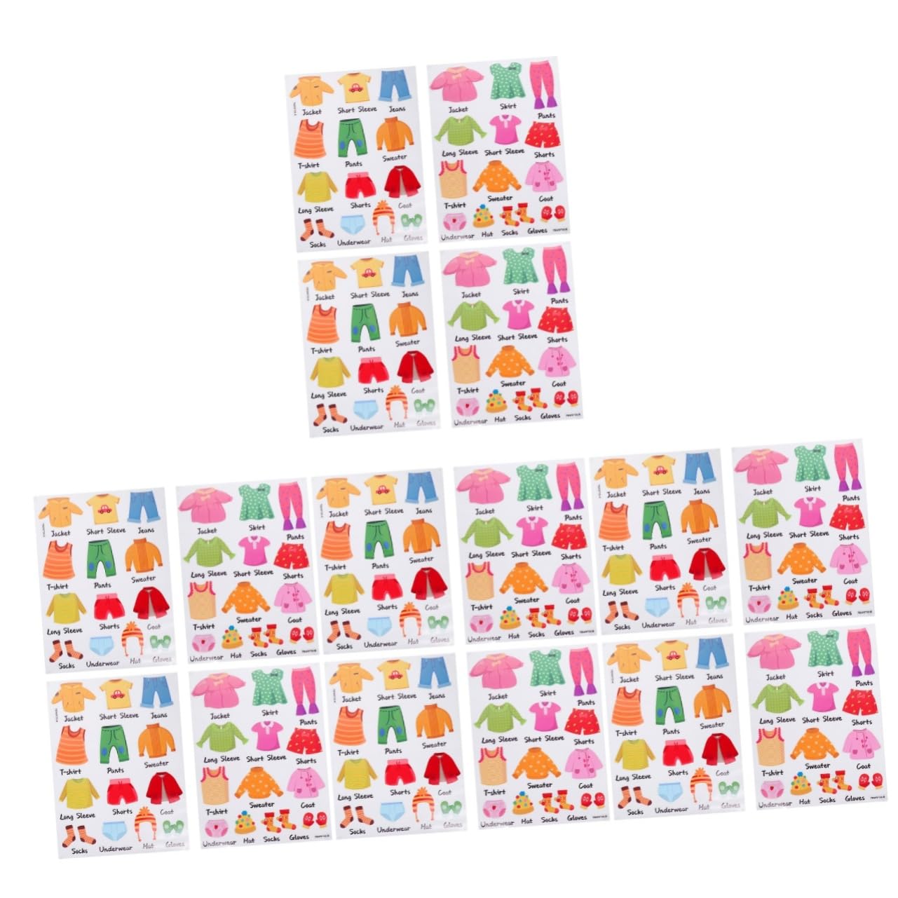 ifundom 8sets Etichette Adesive Per Abbigliamento Decorazioni Per Classificazione e Organizzazione Del Facili Applicare Su Lisce Per Dei e Decorazioni