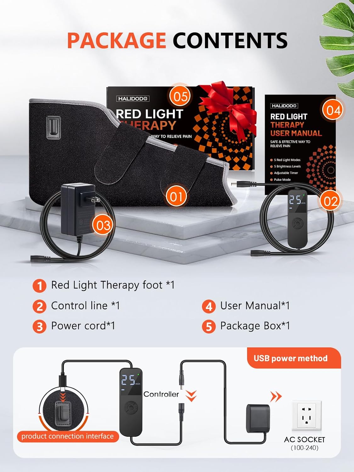 Red Light Therapy for Feet & Ankle, Infrared Light Therapy Foot Wrap with Timer, Comfortable Wearable Red Light Therapy Shoe for Feet Ankle Heel, Up to Foot Size 12. - Image 9