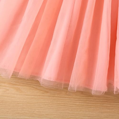 Miniatura 5 de Vestidos de niña con volantes de manga larga con lazo falda de tutú floral para niñas pequeñas ropa de otoño