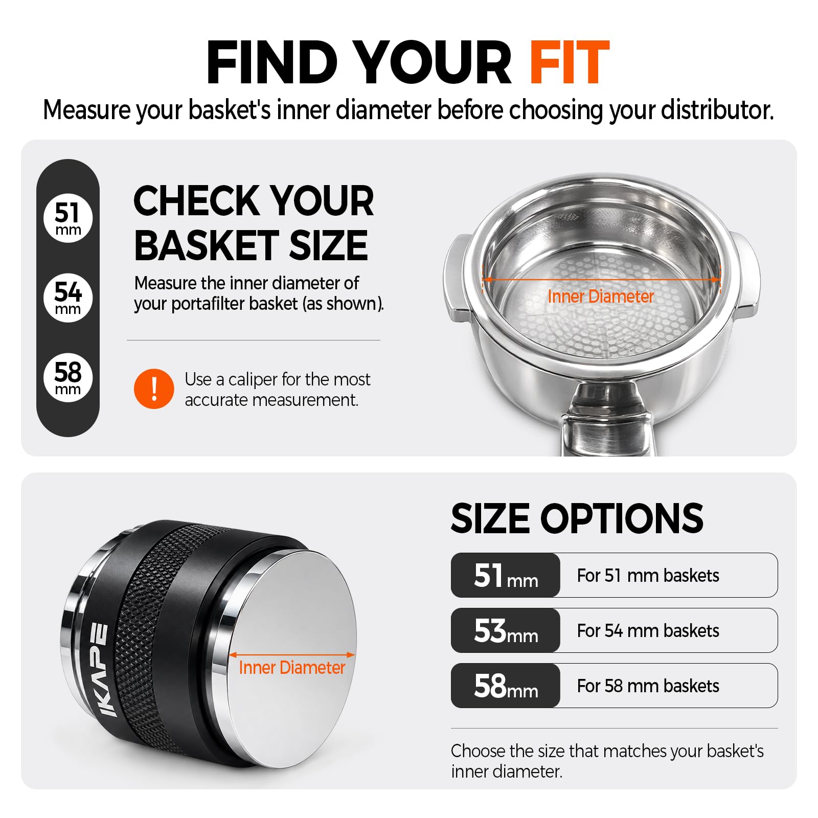 IKAPE 58mm Coffee Distributor & Hand Tamper -6 IKAPE 58mm Coffee Distributor & Hand Tamper -6
