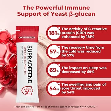OxyEnergy Elderberry Vitamin C & Zinc Immune Support Powder, 30 Packets