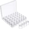 Kurtzy Clear Plastic Bead Storage Organiser Box - 30 Small Removable Compartment Containers with Lids for Diamond Dot Painting Beads, Jewellery, DIY Nail Art, Earrings, Glitter & Embroidery