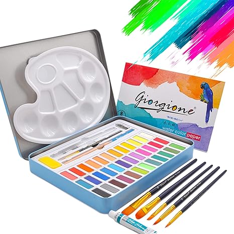 Amazon 水彩絵の具 水彩セット固型水彩絵具セット36色 溶けやすい 水彩絵の具セット 鉄ボックス付き 水彩筆付き プロフェッショナル水彩紙8枚 適用子供と初心者 画材 絵具 通販 Amazon 水彩絵の具 水彩セット固型水彩絵具セット36色 溶けやすい 水彩絵の具セット 鉄ボックス付き 水彩筆付き プロフェッショナル水彩紙8枚 適用子供と初心者 画材 絵具 通販