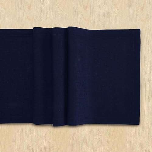 Vista 85 de Solino Home Camino de mesa de lino – 14 x 90 pulgadas, lino europeo, beige – Fete, hecho a mano con tela de lino 100% puro