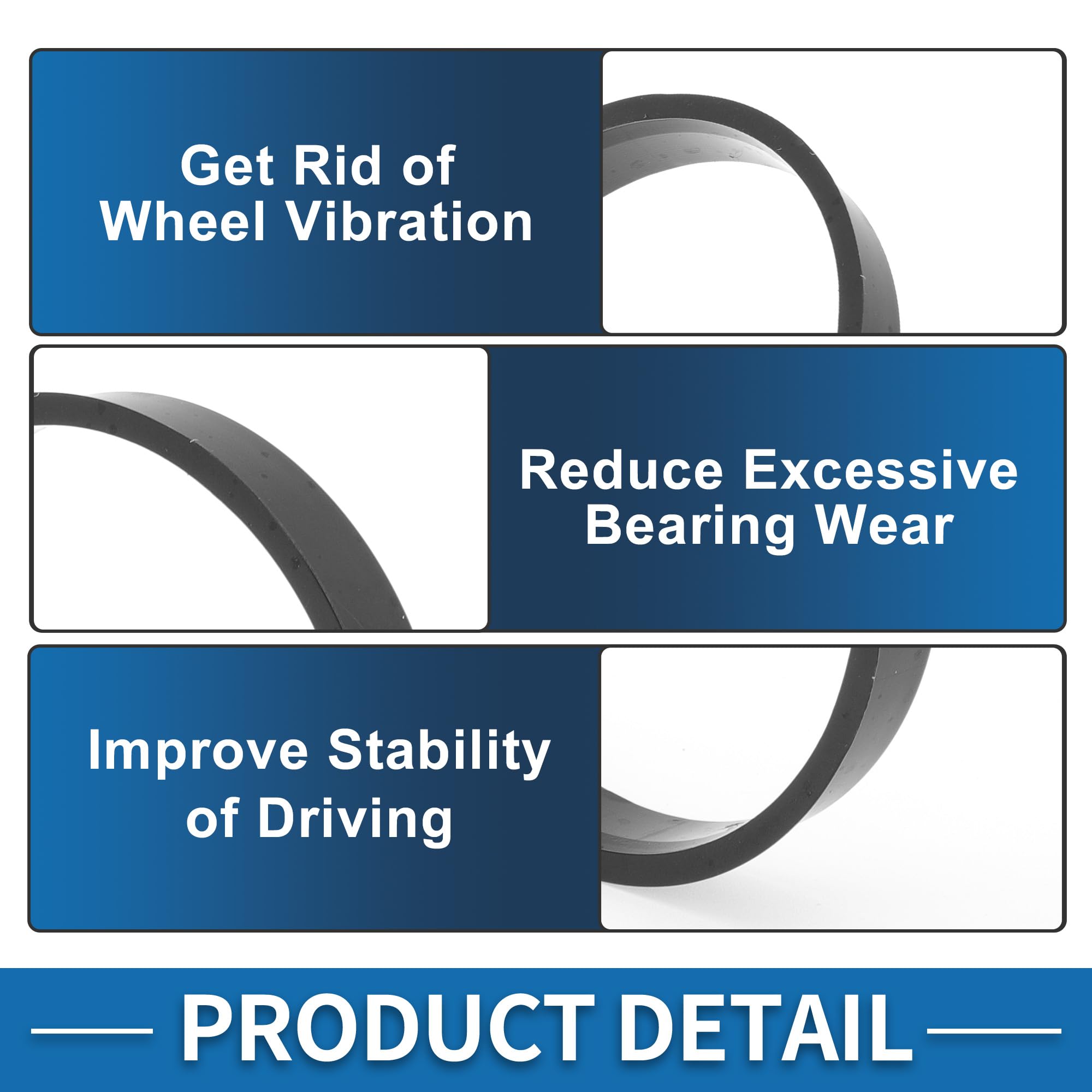 Radnaben Zentrierringe 4er Set - 58,1mm Auf 56,1mm, Schwarz