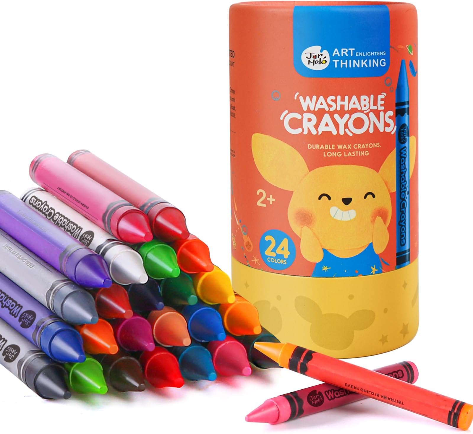 Lebze Jumbo Crayons for Toddlers, 16 Colors Non Toxic