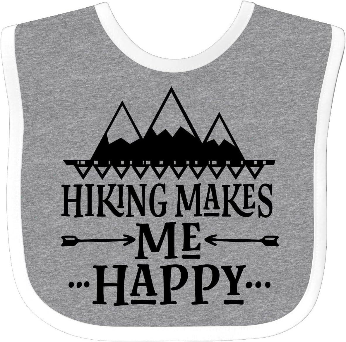 inktastic Hiking Makes Me Happy Mountain Hiker Baby Bib