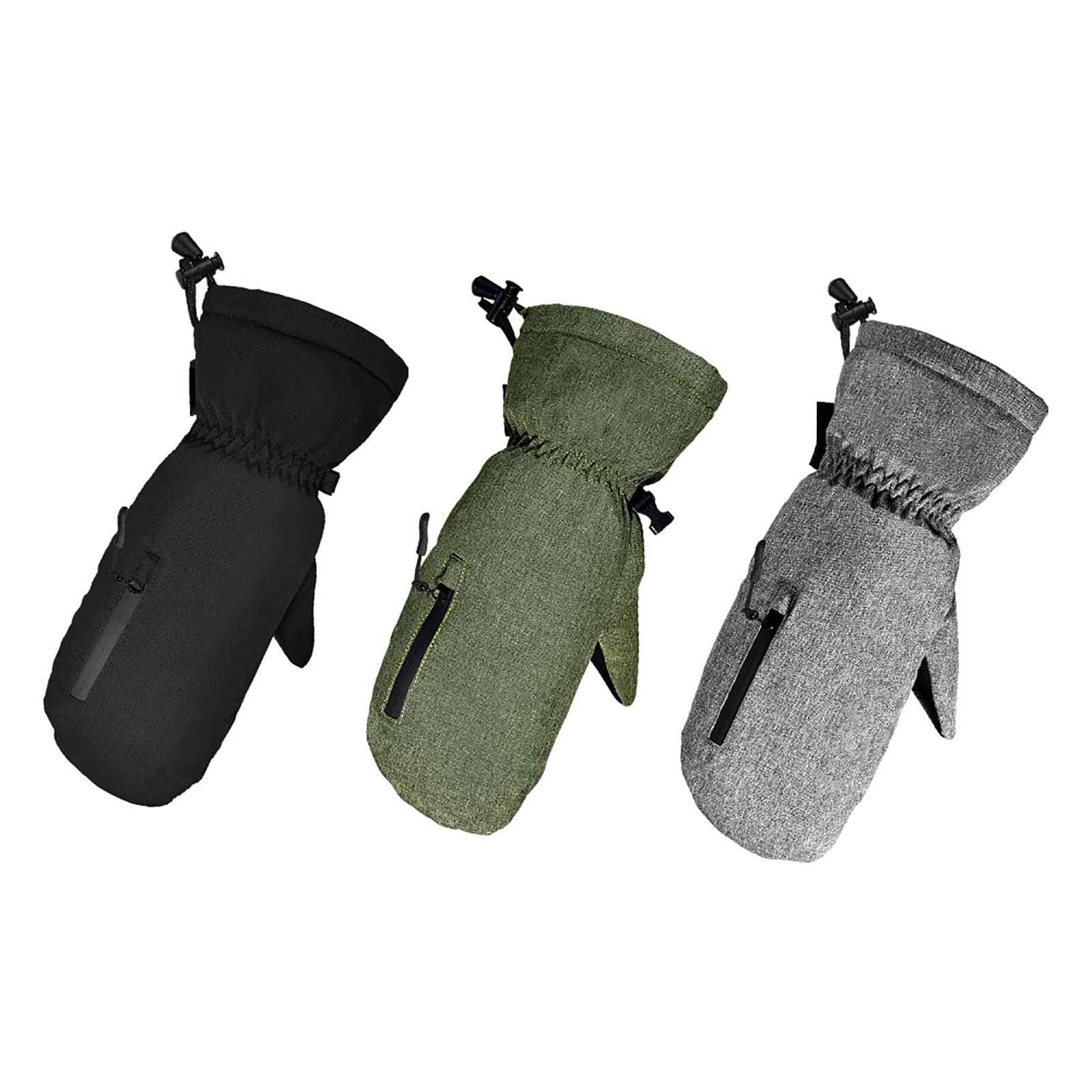 Generic Rękawice zimowe męskie wodoodporne rękawiczki narciarskie rękawiczki rowerowe ciepłe damskie ekran dotykowy unisex rękawice sportowe outdoorowe do biegania, jazdy na rowerze, szare, M