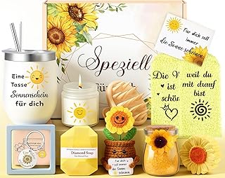 Giftota Geschenke für Frauen, 11-tlg. Sonnenblumen Geschenkidee für Frauen, Ins...