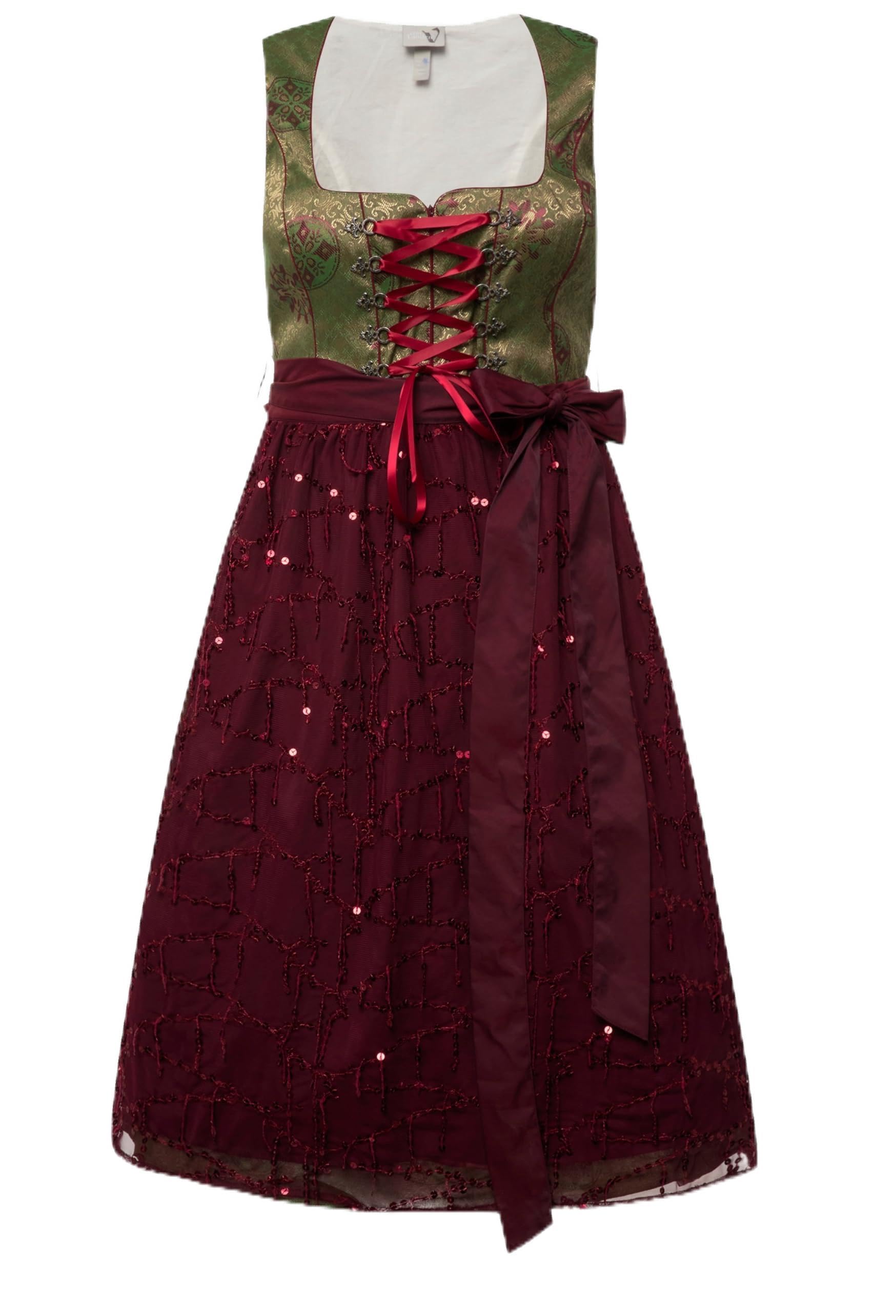 Dirndl Ulla Popken grande taille 50 robe olive confortable femme