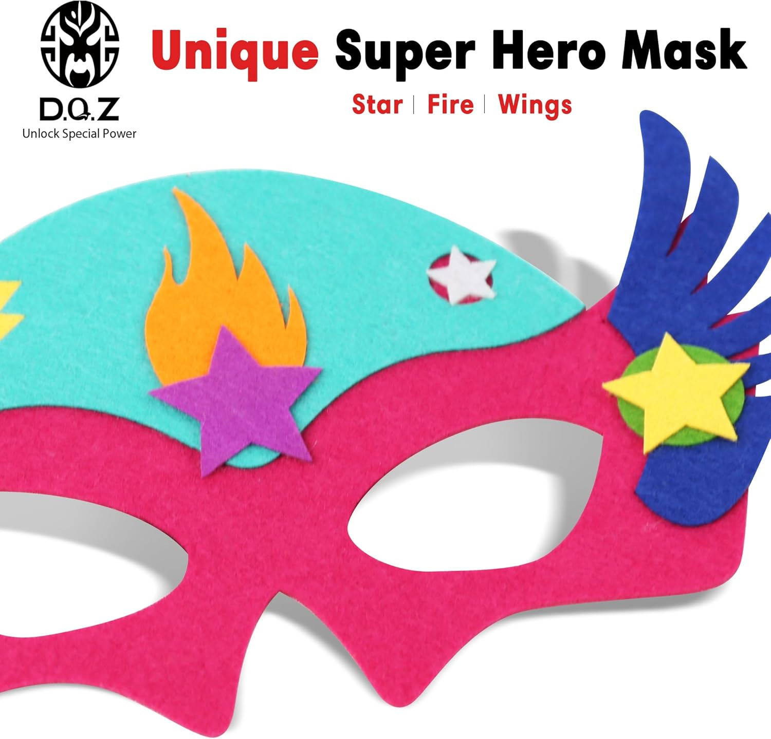 D.Q.Z Star Superhero Cape and Mask for Kids Dress Up Costume, Super Hero Toys for Boys Girls Halloween Party Favors - Image 6