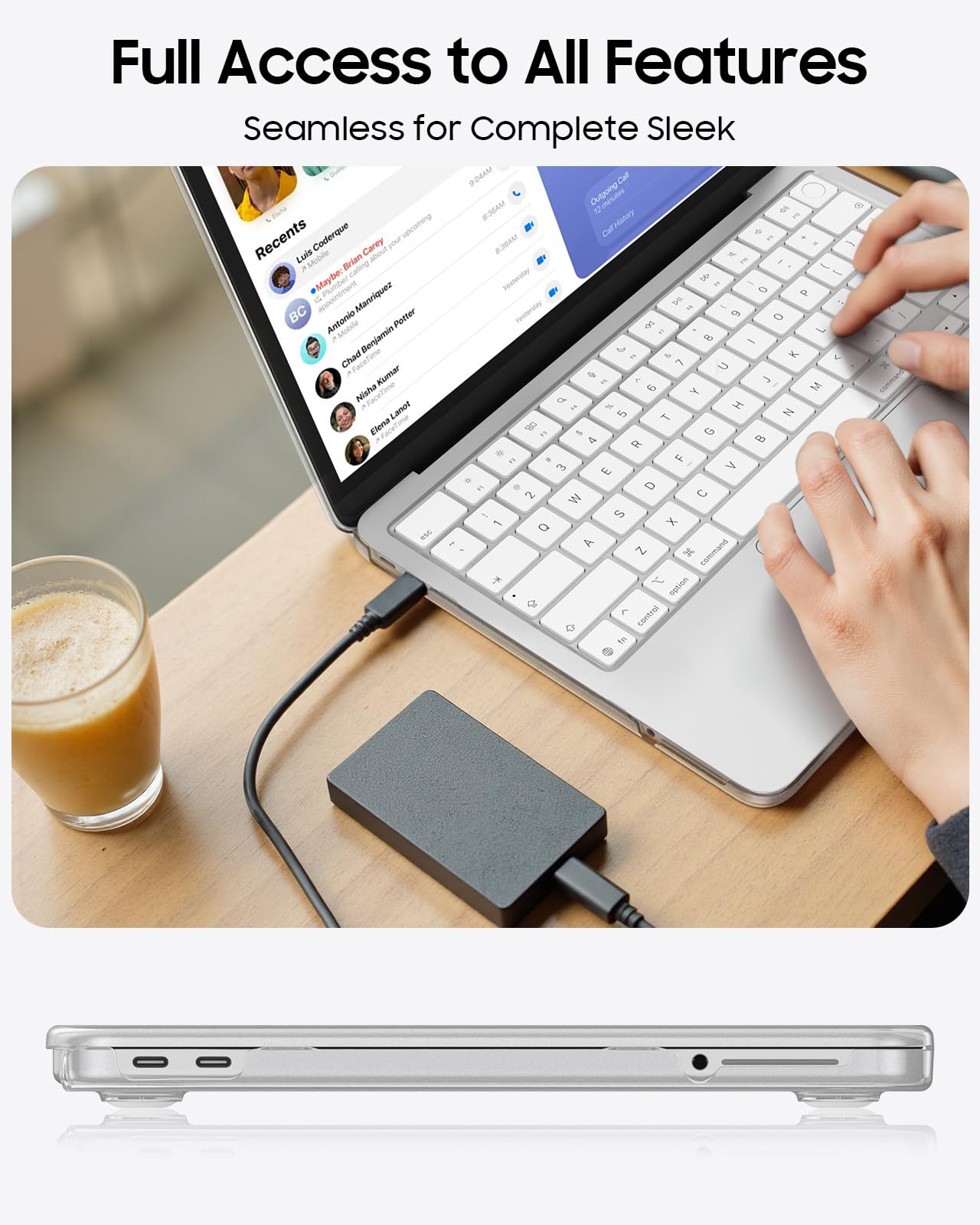 Fintie Etui kompatybilne z MacBook Neo 13 cali A3404 A18 Pro Chip, [100% odpowiada oficjalnemu kolorowi] Premium ultracienkie, matowe, twarde etui, przezroczyste