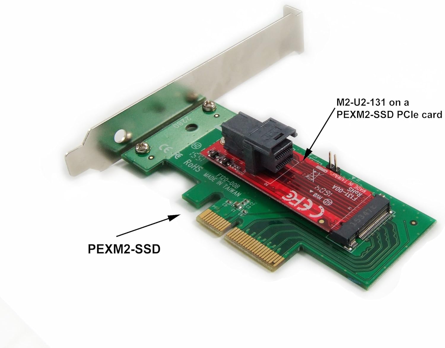 Amazon Com Ableconn M2 U2 131 M 2 Module With Sff 8643 Mini Sas Hd 36pin Connector For U 2 Sff 8639 Pcie Nvme Ssd Support Intel 750 2 5 Inch U 2 Sff Ssd Electronics