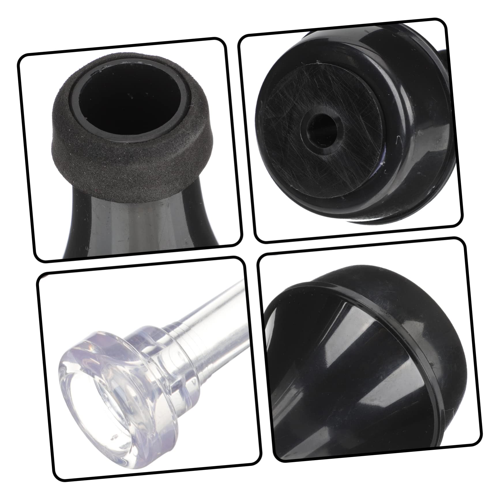 TOYANDONA 3sets Sordina Per Tromba Mute Dritto Compatto Per Praticanti e Musicisti Accessorio Pratico e Leggero Per Tromba Include Bocchino e Sordina Nera