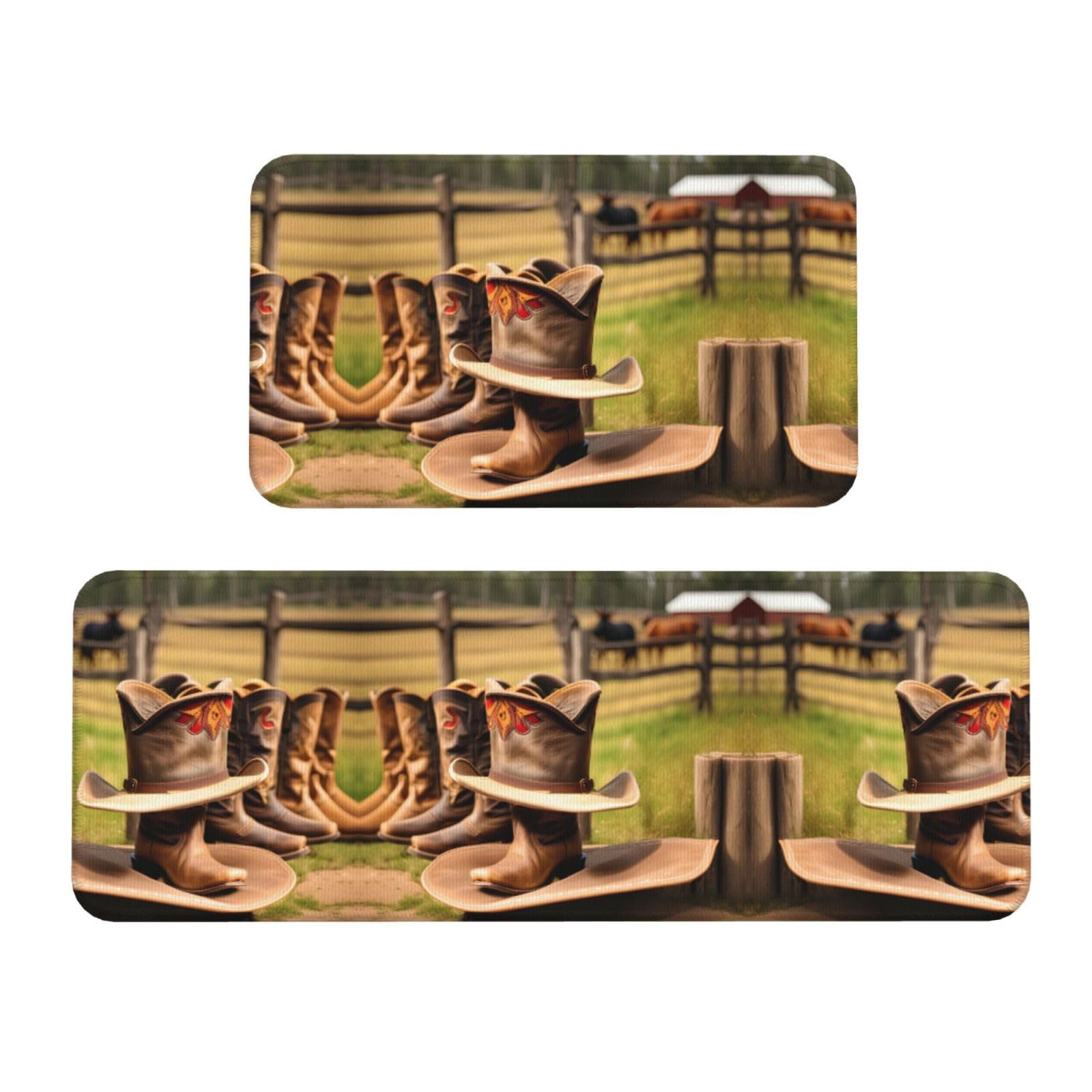 Tapis de cuisine à motif bottes de cowgirl EdWal pour décorer votre pièce