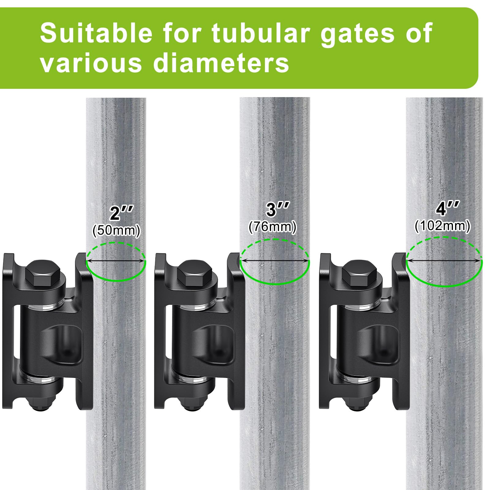 Heavy Duty Weld On Gate Hinges, Steel Hinges with Spacer Bearing & Oxide Coated - Image 3