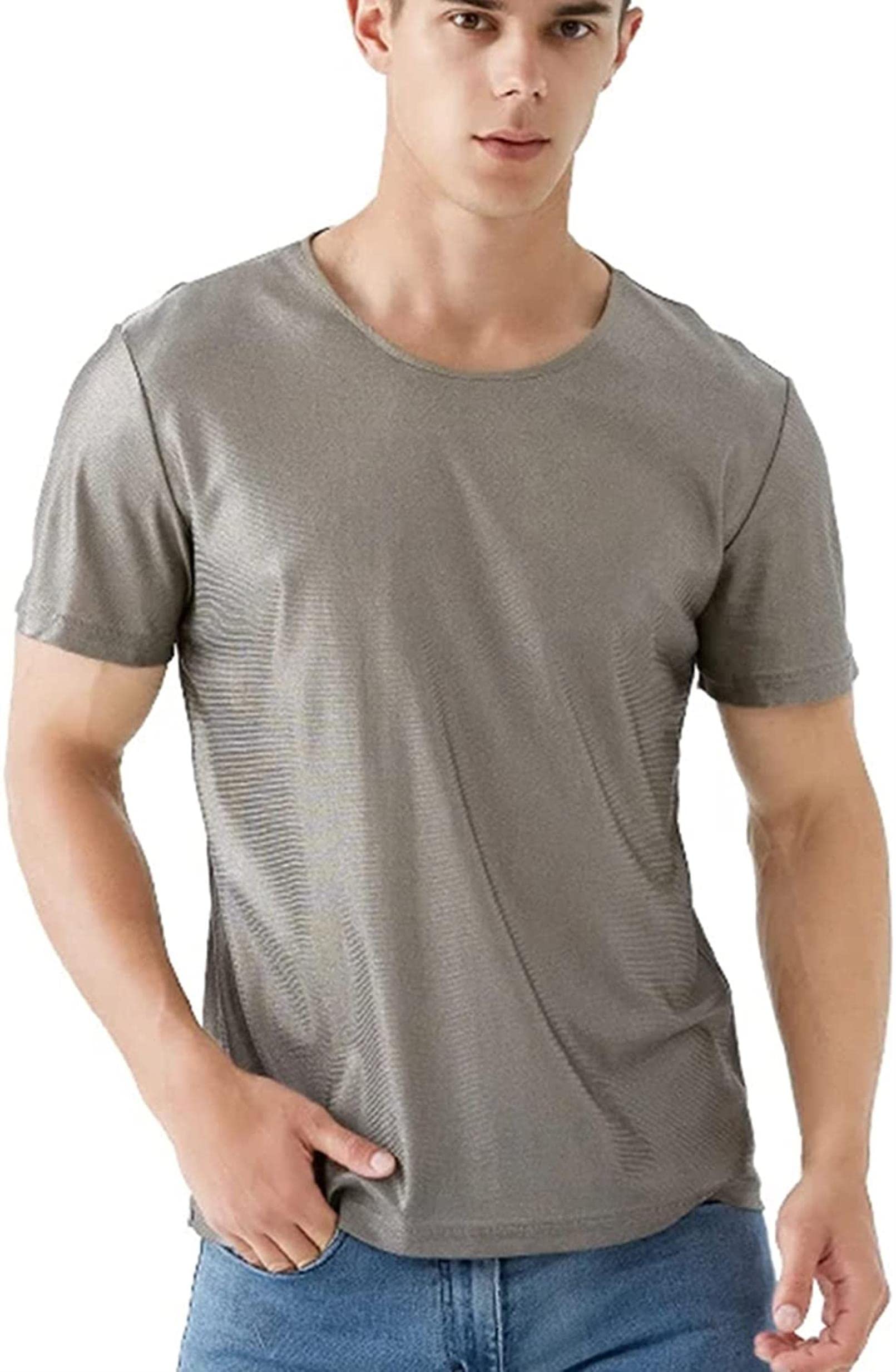 T-shirt protection EMF au quotidien ADSWINB vêtement col rond homme