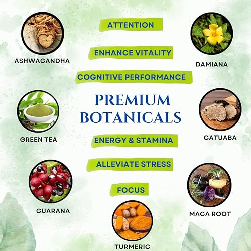 Miniatura 5 de Suplementos cerebrales para la memoria y la concentración - Salud cerebral nootrópica - Rendimiento cognitivo, claridad, energía, vigor mental,