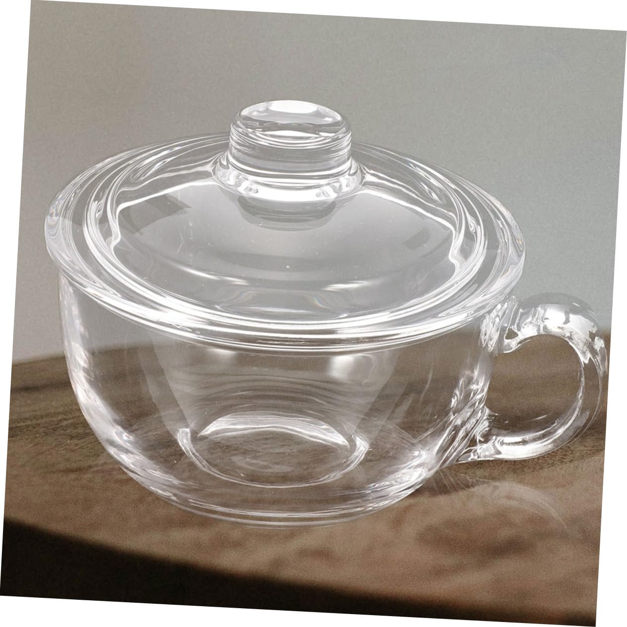 SHOWERORO Tazón De Cereales De Vidrio Transparente Con Asa Para Avena Yogur o Desayuno Para Cocina y Comidas Familiares