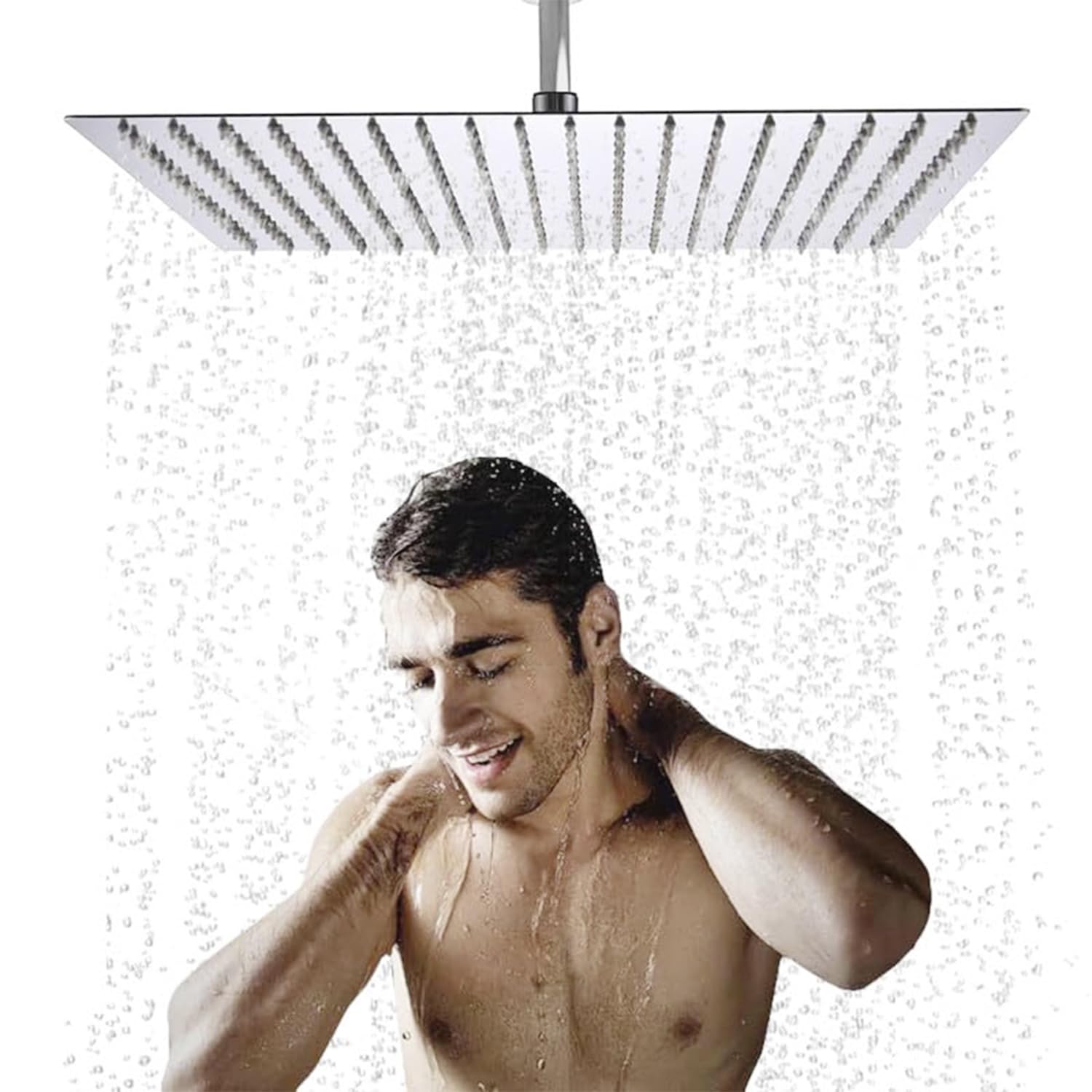 Specule SS-304 Overhead Ceiling Shower Head For Bathroom| 16 X16 Inch Rain Big Shower for Bathroom | Powerful Showerhead with Easy-to-Clean Nozzles (Without Arm) (B0BNDQH3RB) Amazon Price History, Amazon Price Tracker