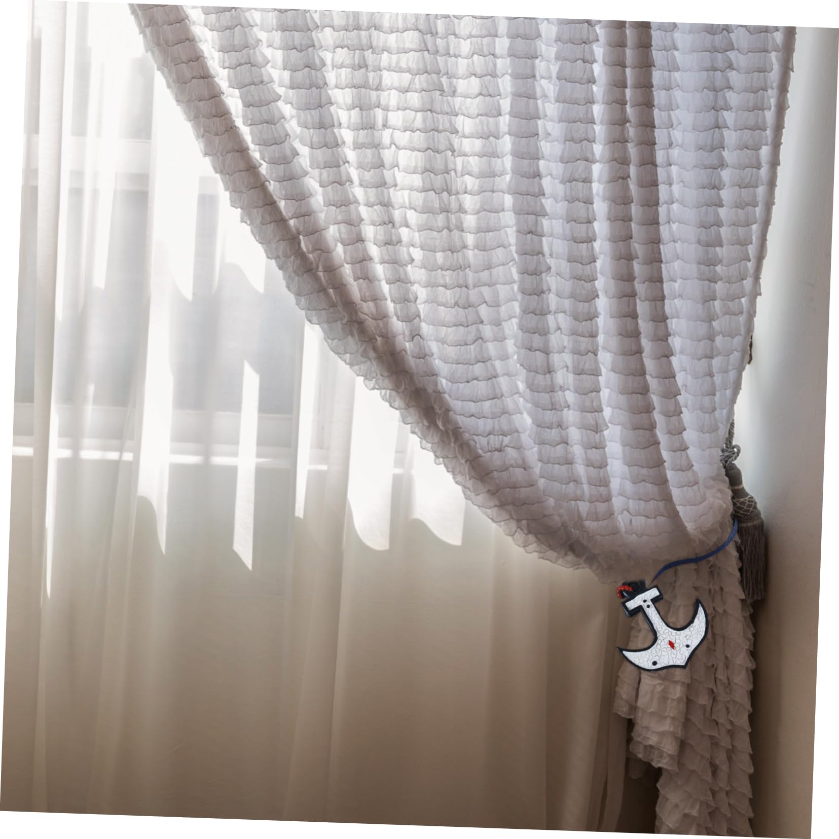 ULTECHNOVO 4 Sätze Ankervorhangschnalle Magnetische Raffhalter Für Vorhänge Raffhalter Für Gardinen Binden Fenstervorhanghalter Bucht Goldene Vorhanghalter Holz 2 Stück * 4