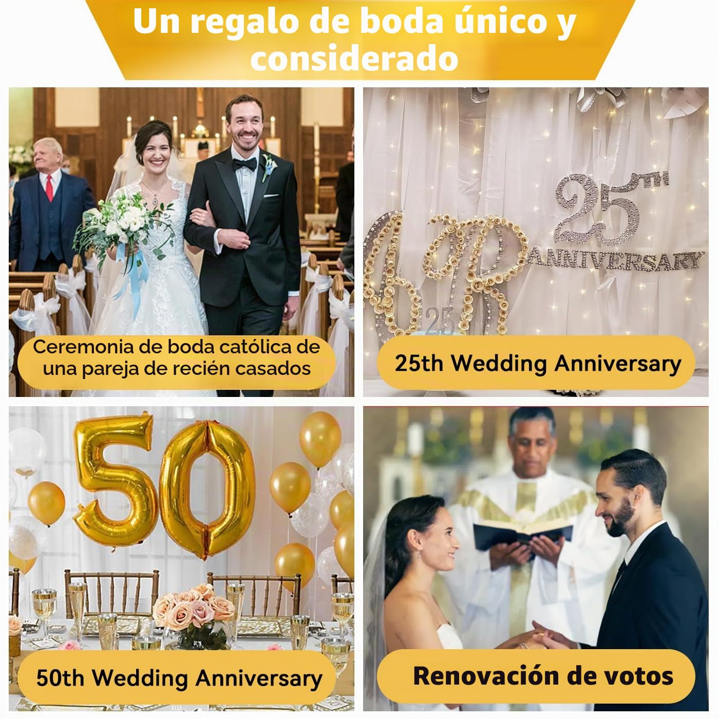 Arras Para Boda Católica con Virgen De Guadalupe Caja de regalo, Arras De Boda Cristiana Premium, Arras De Boda Católica, Monedas de Boda Católica, Caja Arras de Boda Mexicana (dorado)