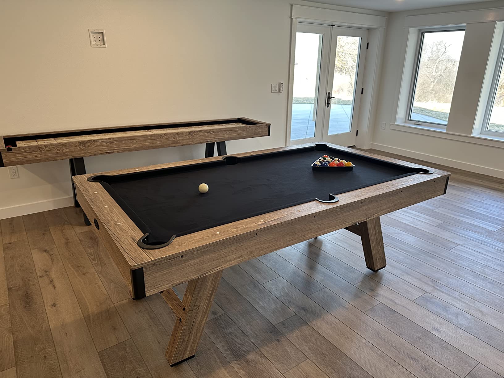 GoSports 7 ft Billiards Tables - No Assembly, Choose Your Color - Portable Pool Table Includes Full Set of Balls, 2 Cue Sticks, Chalk and Felt Brush