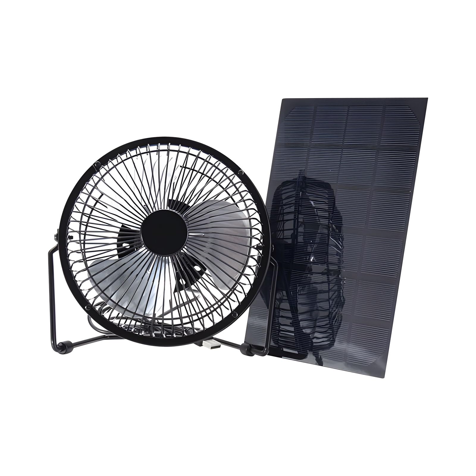 Greabuy Tragbarer 20,3 cm Solar-Lüfter mit 5,5 W effizientem Panel für Outdoor-Abenteuer, Heimgebrauch, Solarventilator