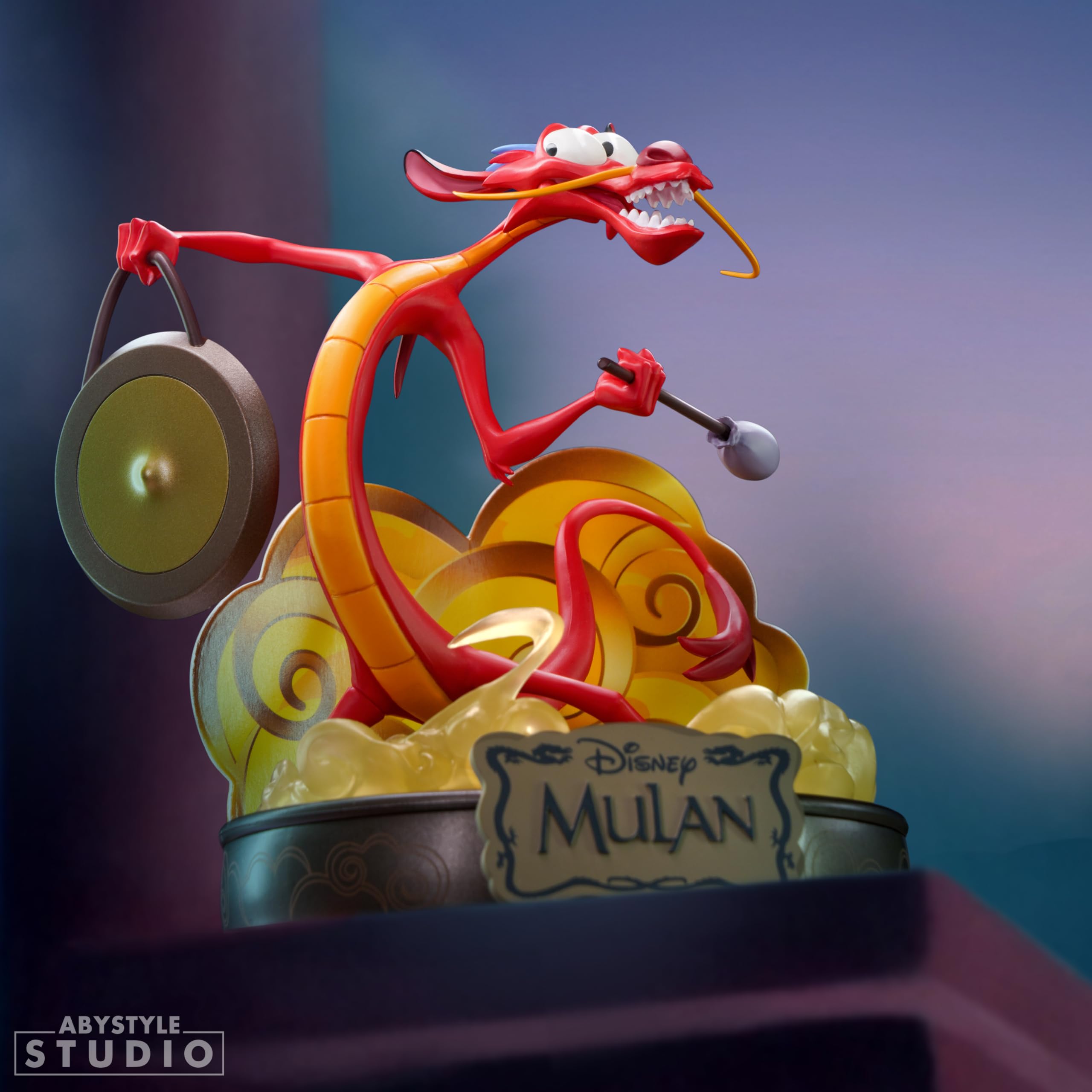 ABYSTYLE Studio – Figurina Disney Mushu – Prodotto Ufficiale – Statua Premium – Finiture di Alta Qualità – Pezzo da Collezione
