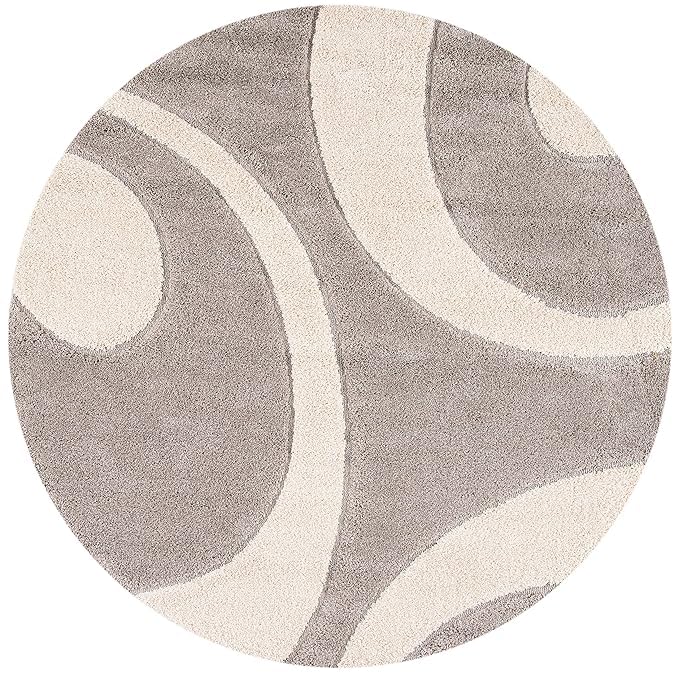 Image of 3x3 feet Soft Area Rug for Living Room and Bedroom, Modern Indoor Floor Carpet with Non-Slip Backing, Comfortable Decorative Home Decor Rug, Easy Clean & Durable- (Moon Beige, Round)